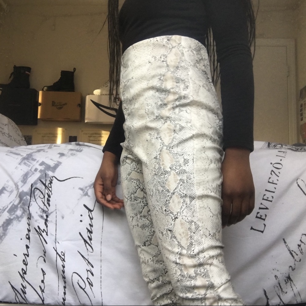 Snake Skin Print Pants